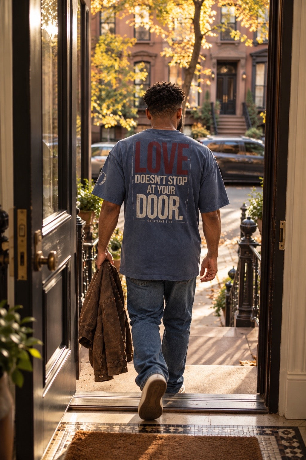 LOVE YOUR NEIGHBOR — Oversized Faded Tee