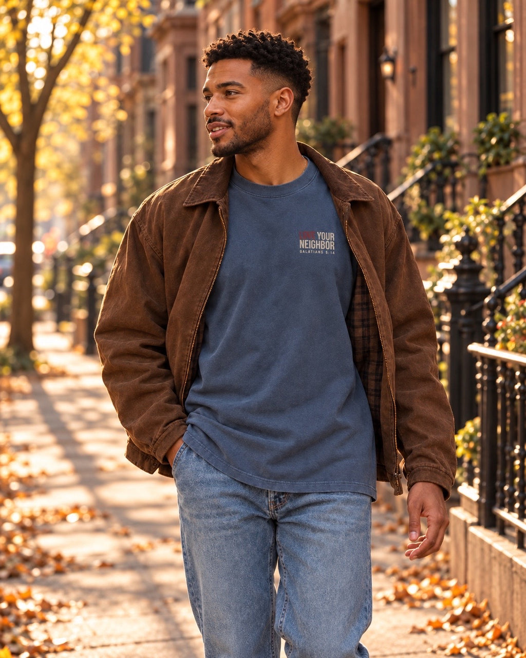 LOVE YOUR NEIGHBOR — Oversized Faded Tee