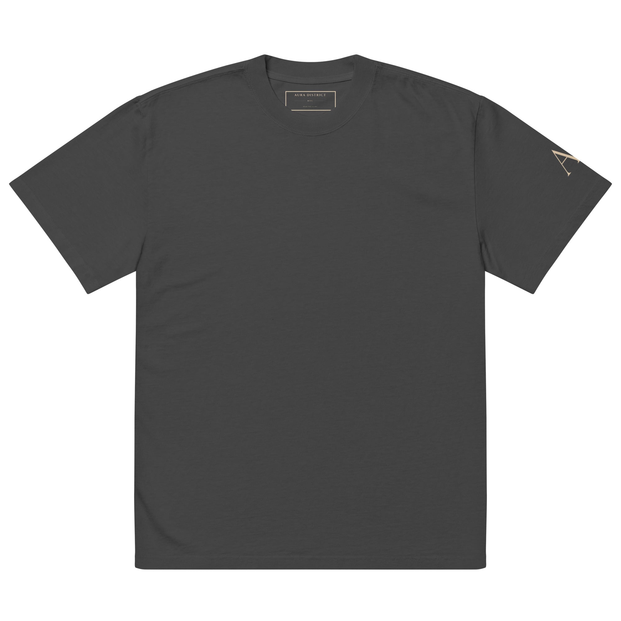 Every Knee oversized T-shirt in faded black, front view