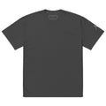 Jesus Is Lord oversized T-shirt in faded black, front view