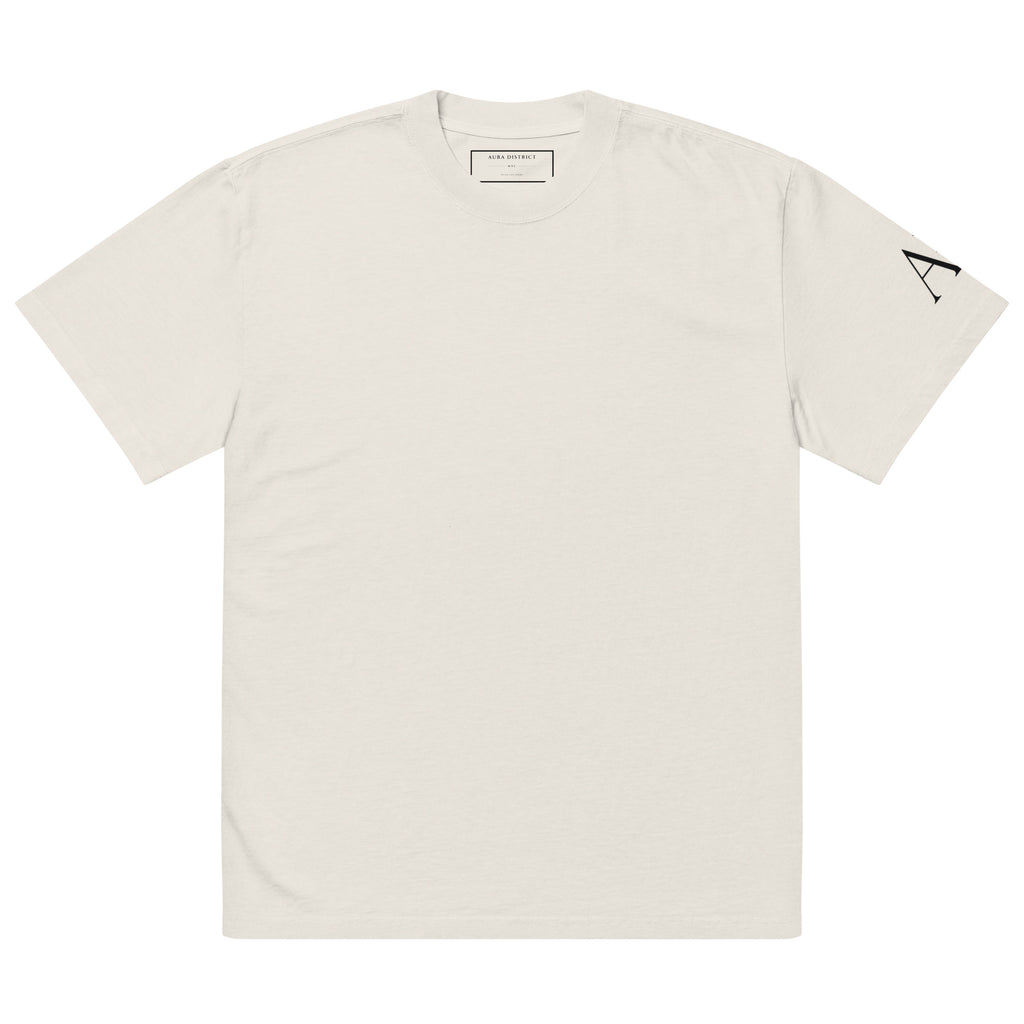 Every Knee oversized T-shirt in faded bone, front view