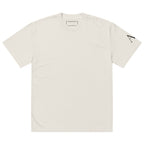 Every Knee oversized T-shirt in faded bone, front view