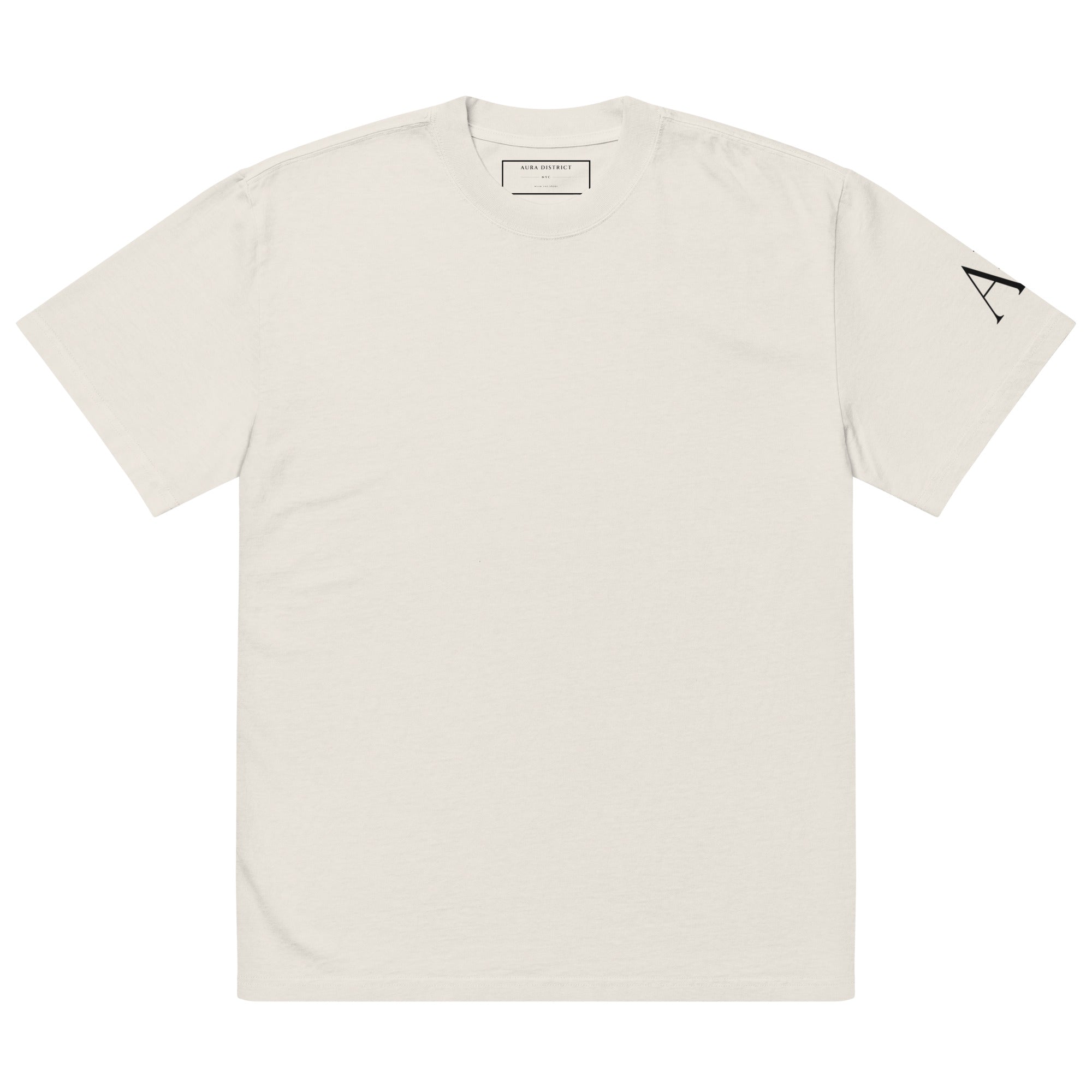 Every Knee oversized T-shirt in faded bone, front view