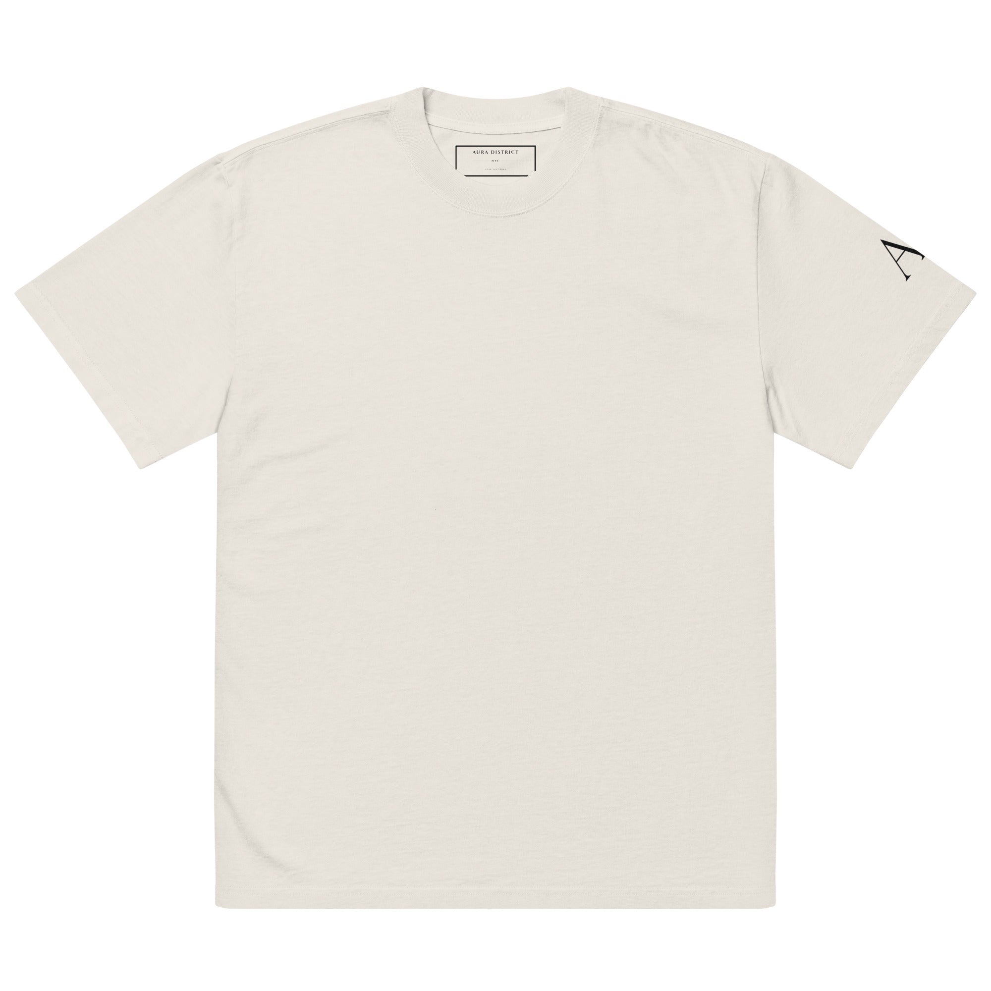 Jesus Is Lord Circle oversized T-shirt in faded bone, front view