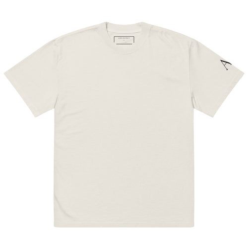 Every Tongue oversized T-shirt in faded bone, front view