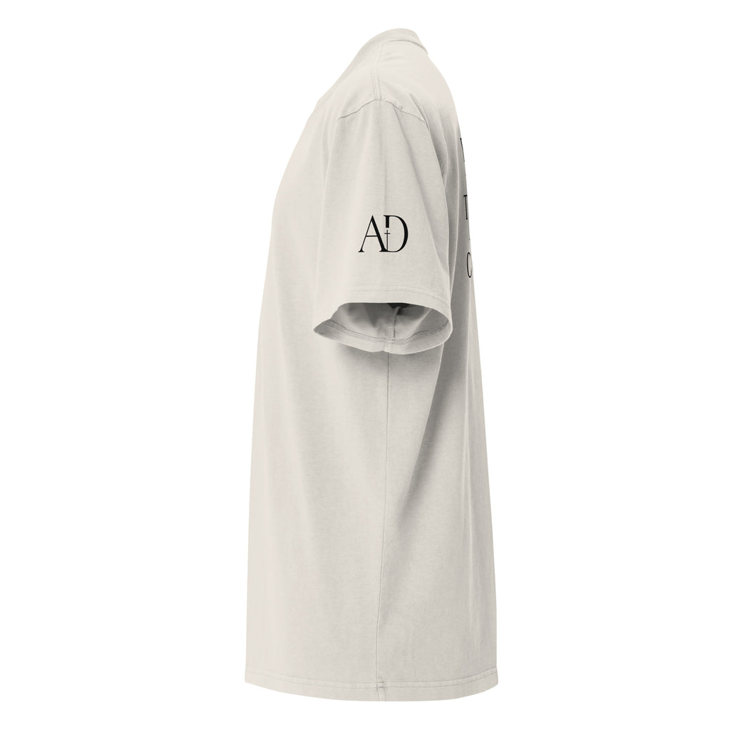 Every Tongue oversized T-shirt in faded bone, left-side view