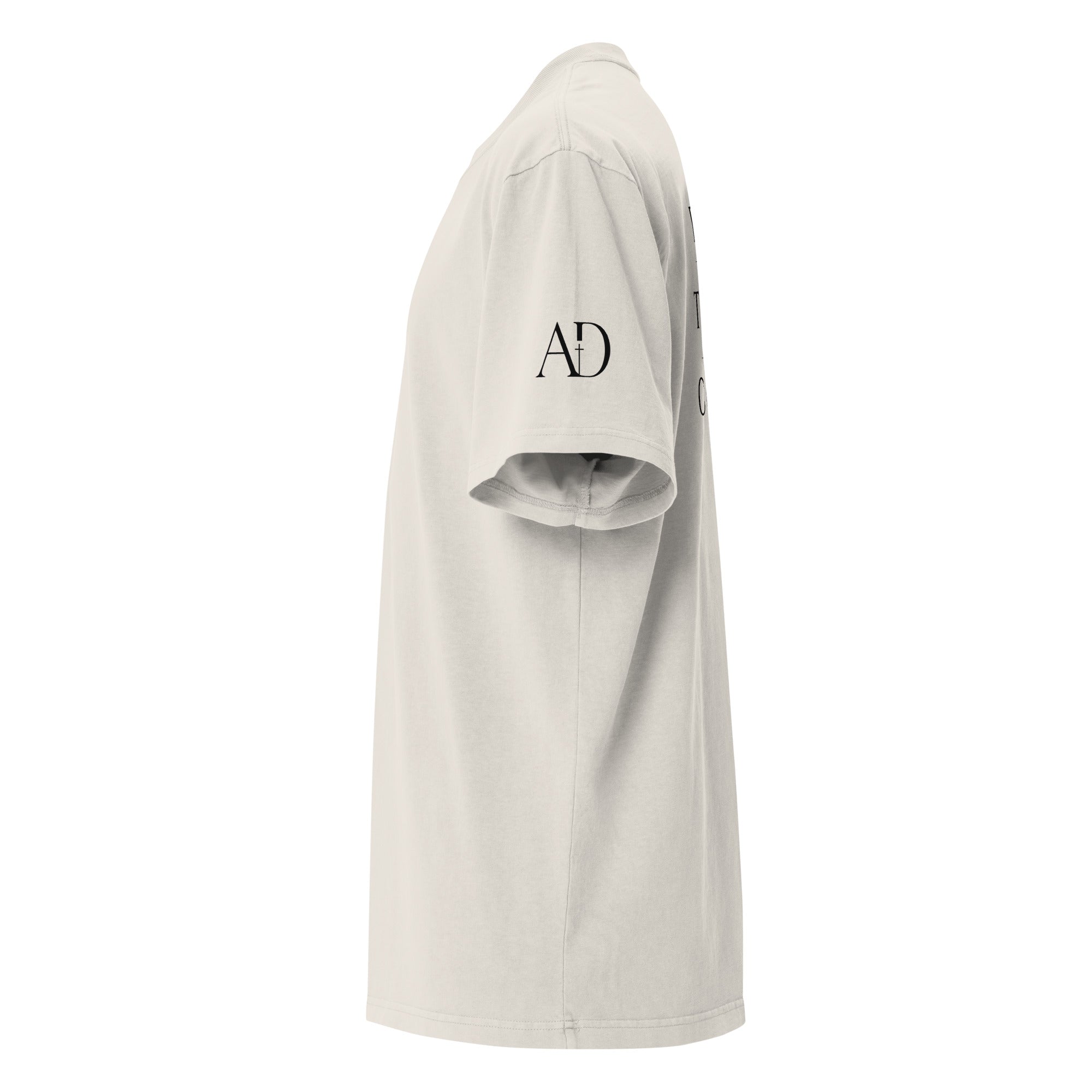 Every Tongue oversized T-shirt in faded bone, left-side view
