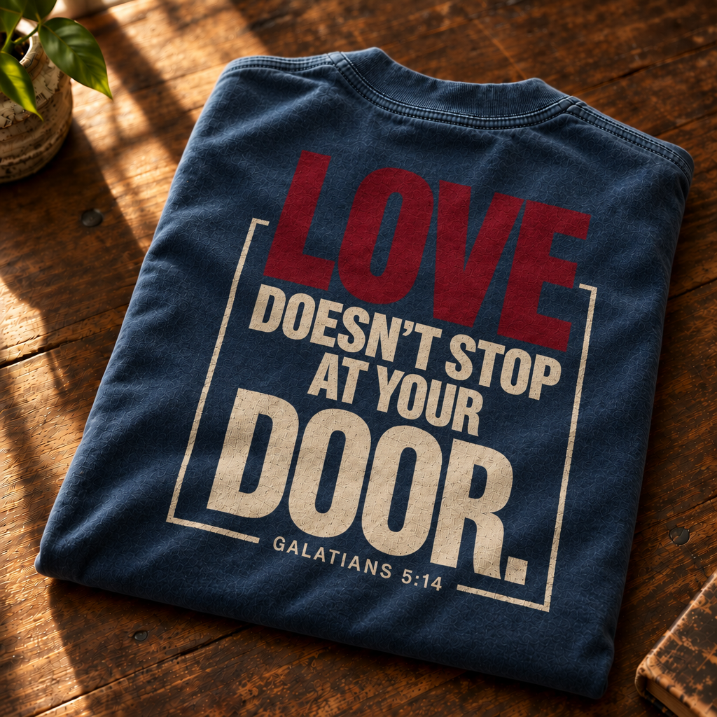 LOVE YOUR NEIGHBOR — Oversized Faded Tee