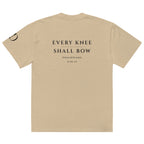 Every Knee oversized T-shirt in faded khaki, back view
